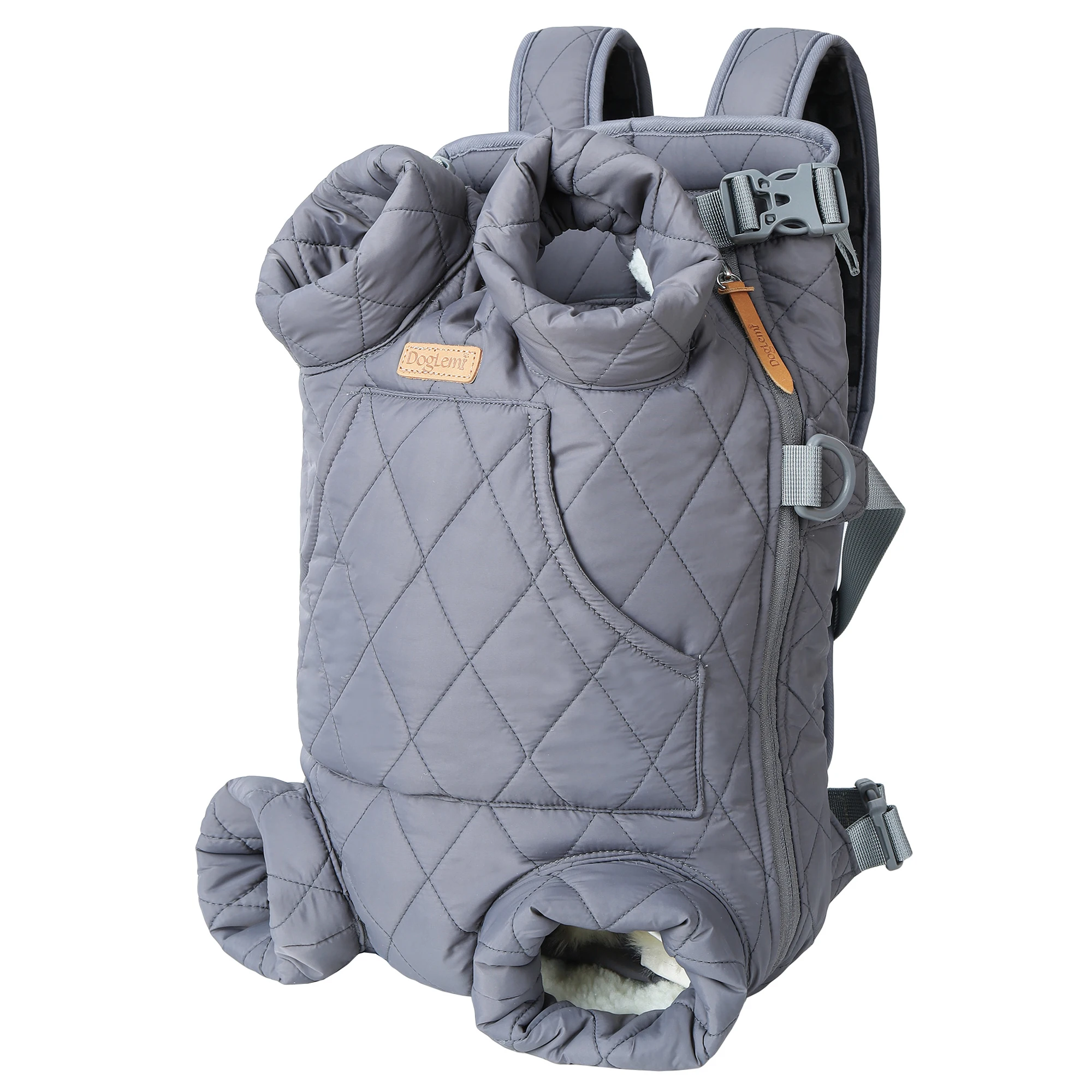 Mochila de invierno para perros y mascotas, mochila gruesa y cálida para gatos, portabebés portátil de viaje para perros pequeños, bolsa de seguridad a prueba de viento para mascotas - imagen 2
