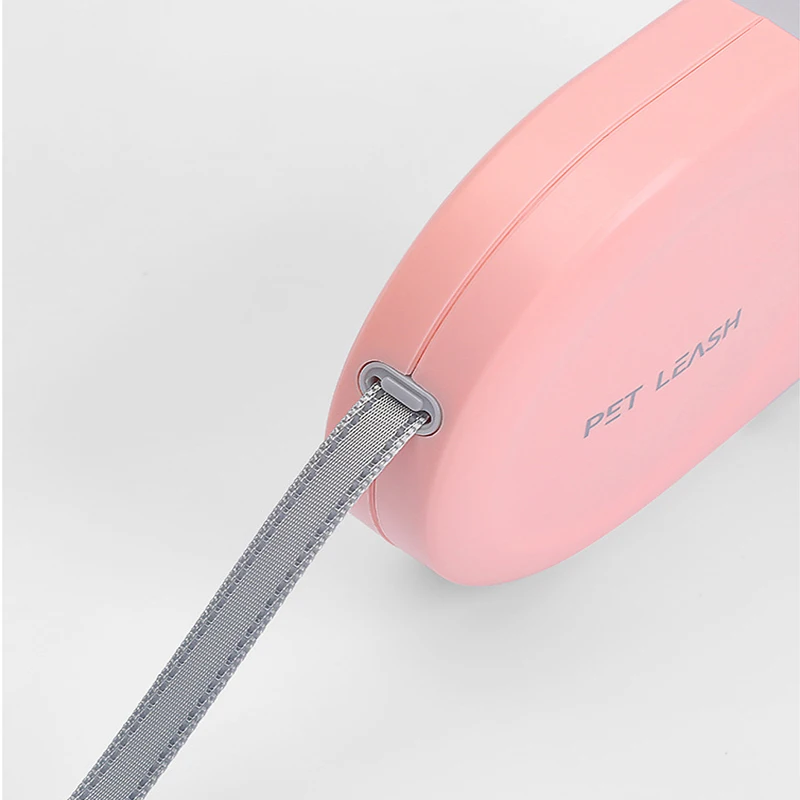 Correa retráctil mejorada para perros de 5m con bloqueo de un botón, mango de nailon antienredos para perros y gatos pequeños y medianos, suministros para mascotas - imagen 5