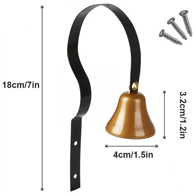 Benepaw-campanilla de latón para perro, timbre colgante duradero con sonido claro para mascota, para entrenamiento de orinal, entrenamiento doméstico - imagen 5