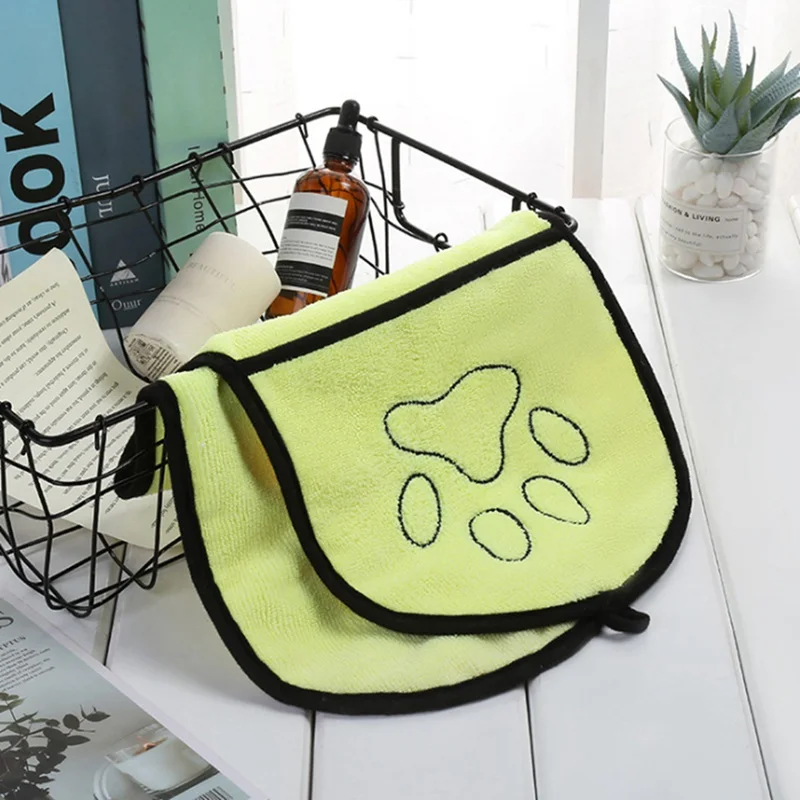 Toalla de baño de microfibra para perro, albornoz de secado ultraabsorbente con bolsillo para gatos y perros pequeños y grandes - imagen 5