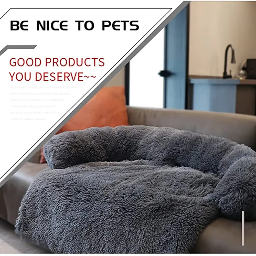 Alfombrillas cálidas para cama de perros y gatos, estera de sofá de felpa lujosa para casa de mascotas, manta lavable, funda de sofá perfecta para caja de perros o coche - imagen 2