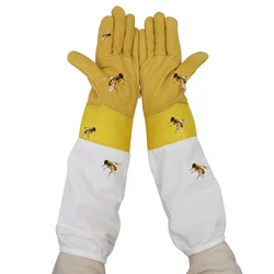 Guantes de apicultura con mangas cortas de malla - antiabejas