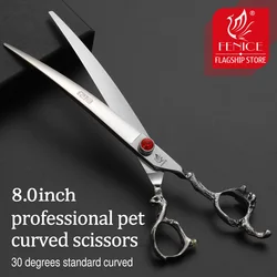 Tijeras de aseo curvadas profesionales para perros – 8 pulgadas
