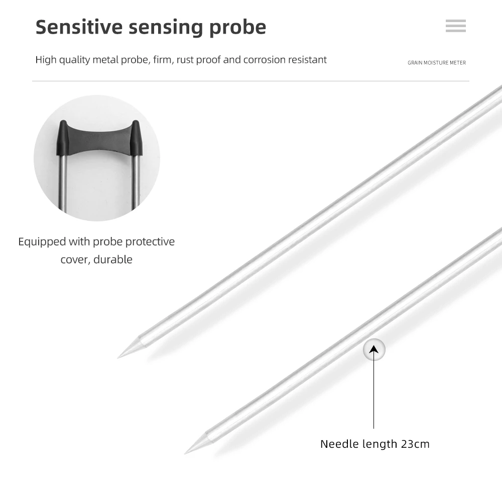 Medidor de humedad de grano GM650, higrómetro Digital LCD, Detector de contenido de humedad portátil para maíz, trigo, arroz, frijol, cebada - imagen 4