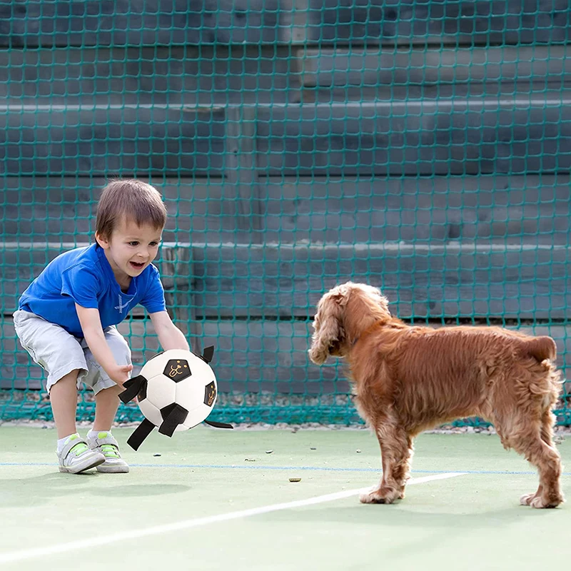 Benepaw-pelota de goma Natural para perros medianos y grandes, a prueba de mordeduras, juguetes muy elásticos para mascotas con lengüetas de agarre, inflador libre de tirón de guerra al aire libre - imagen 4