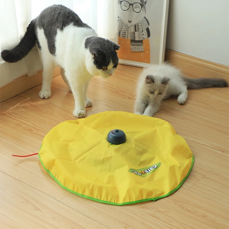 TOCADISCOS eléctrico para gatos, juguetes interactivos para adiestramiento de gatos, ejercicio divertido, juguete giratorio, suministros para mascotas - imagen 3
