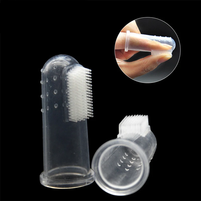 Cepillo de dientes de Gel de sílice súper suave para perros, juego de cepillos para dedos para mascotas, para limpiar el sarro, mal aliento, accesorios de limpieza para gatos, suministros para mascotas