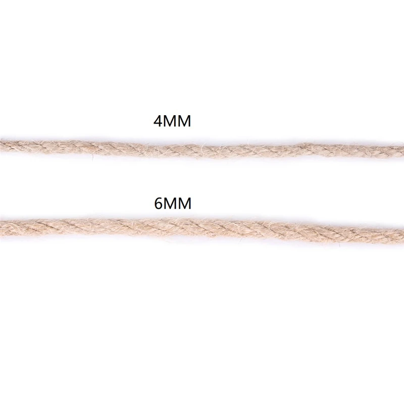 Protectores contra arañazos de yute Natural de 10 metros, cuerda para rascar gatos y mascotas, rollos de hilo retorcido de cáñamo, Protector de muebles con garra de pata de macramé - imagen 5