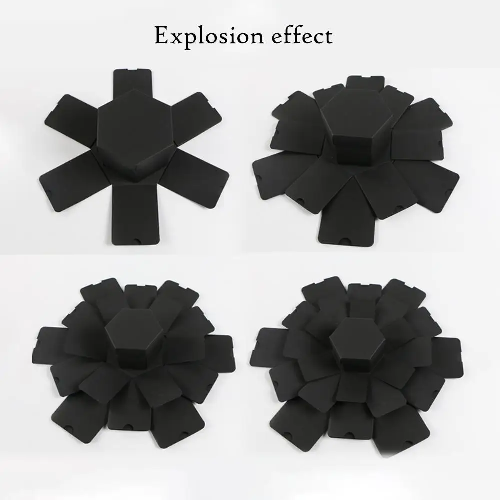 Caja hexagonal de 5 capas para regalo, caja de regalo de 6 lados para álbum de recortes, regalo de San Valentín y boda, nueva - imagen 2