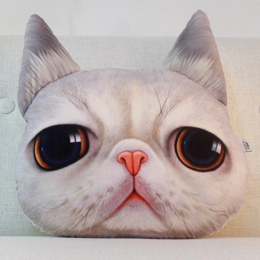 ONNPNNQ Cartoon Chair Sofa Pillow Personality Car Cushion 3D Cat Shape Nap decorative Pillow Cute Seat Washable Waist Cushion5