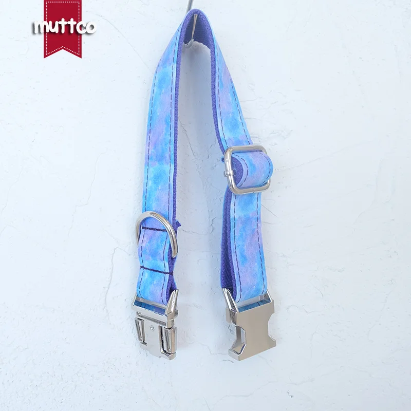 MUTTCO Collar de perro grabado entrenamiento para caminar correa de perro nombre de perro personalizado EL COSMIC SKY entrenamiento de seguridad UDC087 - imagen 2