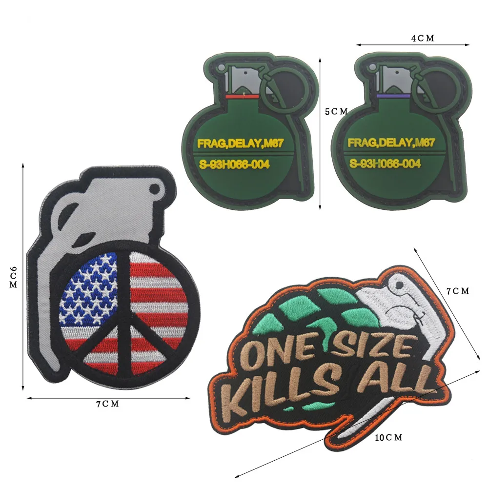 Parche bordado de PVC de talla única, insignia para brazalete, apliques decorativos militares del Ejército de EE. UU., parches tácticos - imagen 2