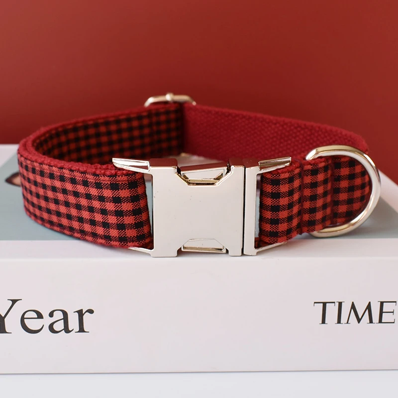 Collar de perro con lazo grabado gratis, correa de perro Labrador Bull Bowknot, correas de correa, hebilla ajustable, accesorios de rejilla francesa 04 - imagen 3