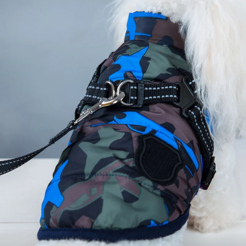 Cremallera de alta calidad en la chaqueta de invierno para perro