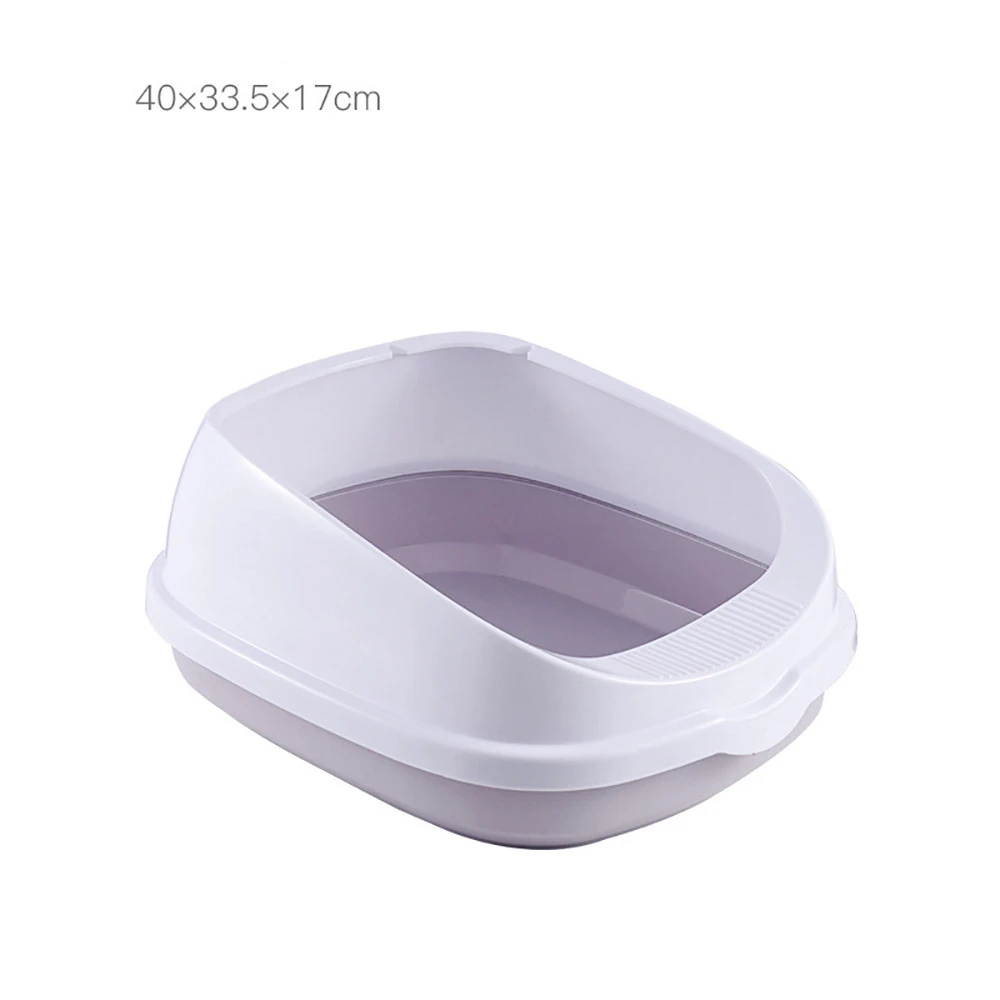 Caja de arena para gatos desmontable semicerrada con valla alta, inodoro para gatos, bandeja para perros, pala limpia, suministros para cajas de arena de plástico para el hogar - imagen 5