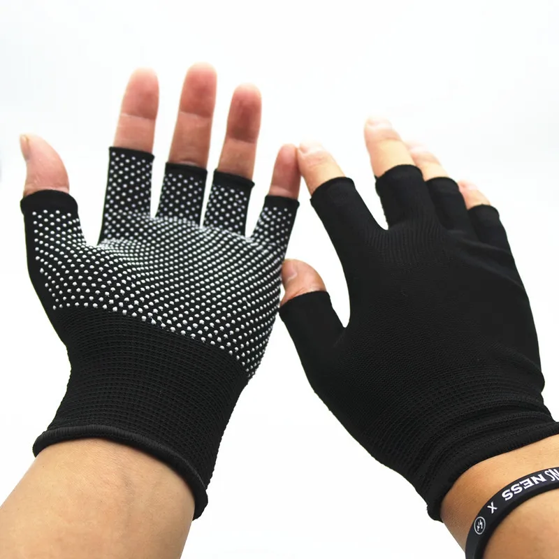 Guantes elásticos de nailon antideslizantes para hombre y mujer, protector solar de cinco dedos, elásticos, antifugas - imagen 5