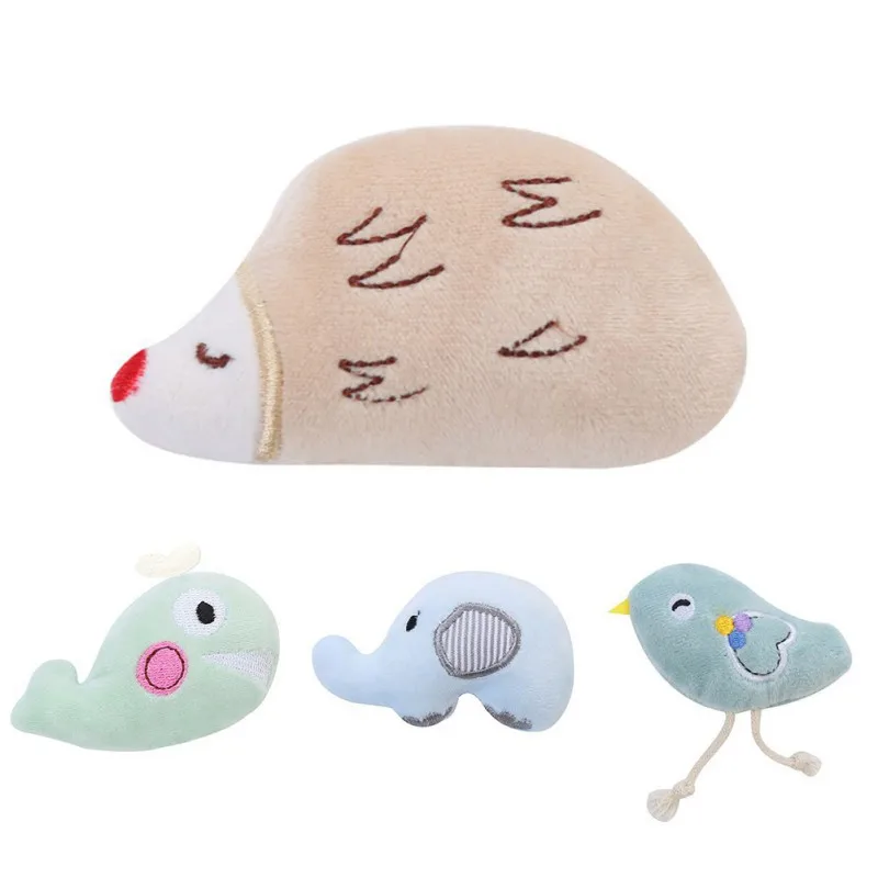 Juguetes de peluche con forma de hierba gatera para gato, almohada pequeña con sonido de felpa chirriante, con forma de fruta y Animal, juguetes molares para perros y cachorros, juguete de entrenamiento para masticar - imagen 4