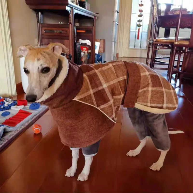 Chaqueta gruesa y cálida para perros medianos y grandes, ropa de invierno para mascotas, Galgo, ropa con ruedas, ubranka, dla, psa - imagen 4