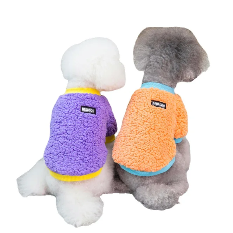 Suéter de invierno para perros, ropa cálida de lana Polar para perros, abrigo para perros pequeños, ropa gruesa para Bulldog Francés, accesorios para perros Chihuahua - imagen 5