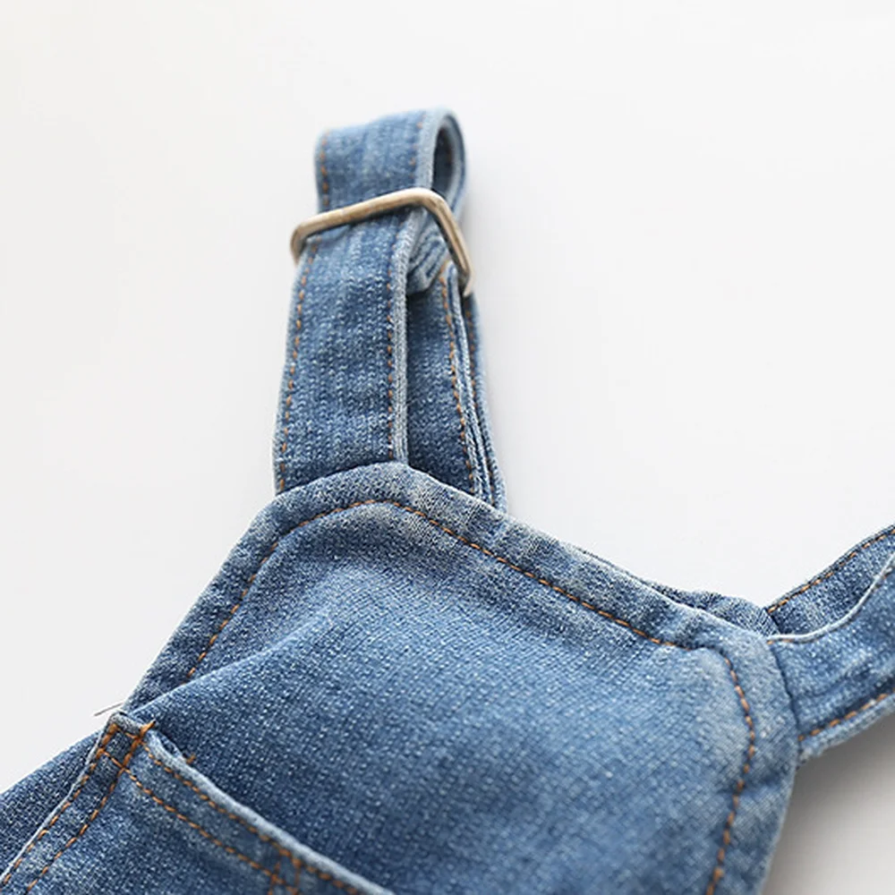 Vaqueros lavados para perro, pantalones elásticos cómodos para mascotas, mono informal, ropa para perros pequeños - imagen 3