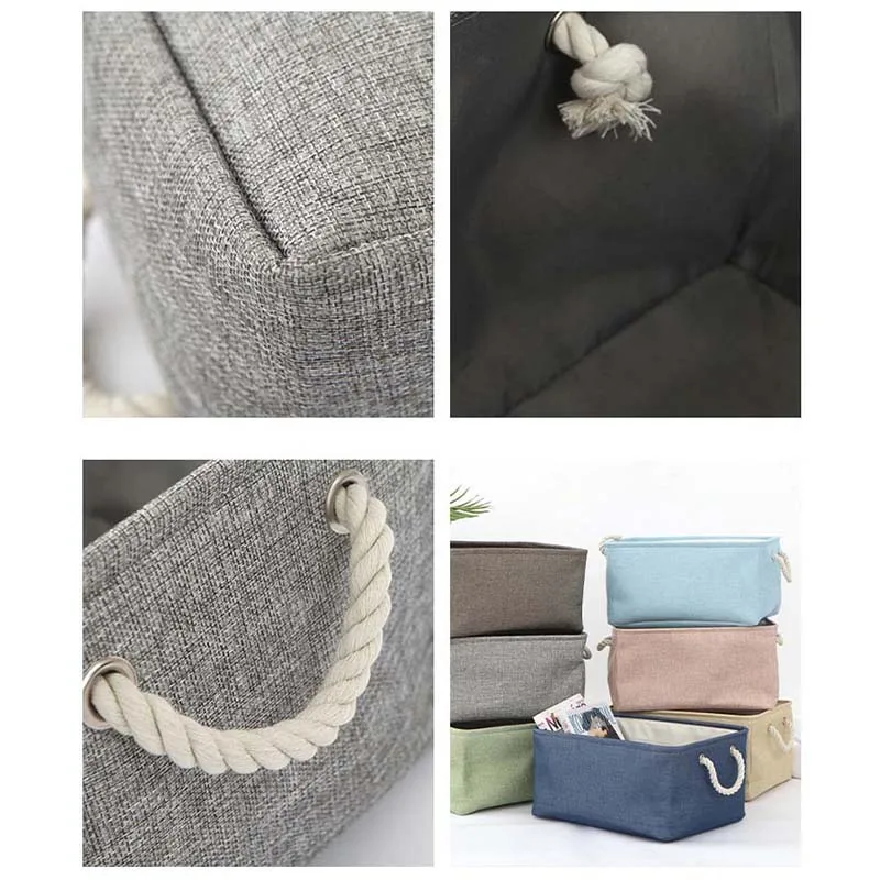 สัตว์เลี้ยงที่กำหนดเองตะกร้าเก็บผ้าลินินเดสก์ท็อปของเล่นกล่องพิมพ์ Puppy Cat ID Paw เสื้อยืดพิมพ์โลโก้ตะกร้าใหญ่ - imagen 4