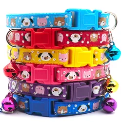 Collar ajustable para perros y gatos con hebilla y campana - accesorio
