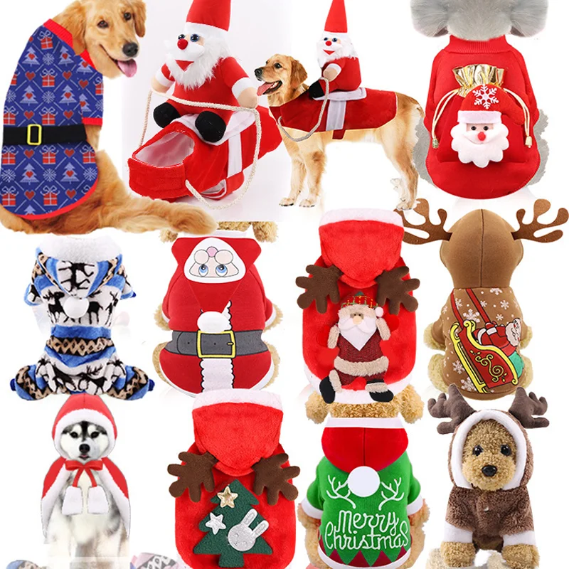 Ropa de dibujos animados de Halloween para perros pequeños, medianos y grandes, ropa de Navidad para mascotas, sudaderas con capucha para Chihuahua, abrigo de invierno para perros - imagen 5