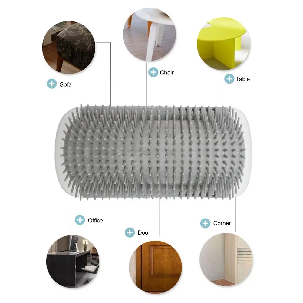 Peine extraíble para mascotas, cepillo de rascado para esquina de gato, masaje, depilación, herramienta de limpieza de aseo para mascotas, 2 piezas - imagen 5