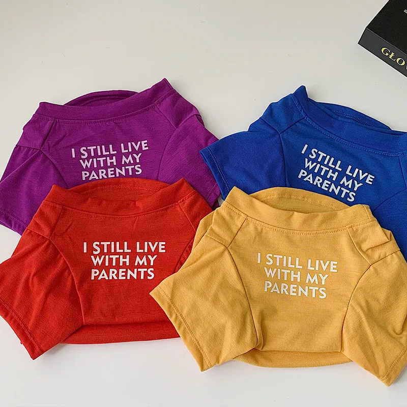 Camiseta de Bulldog francés con letras impresas, Camisa de algodón para perro, ropa transpirable para mascotas, sudadera para cachorros, ropa de Pibull para perros pequeños - imagen 3