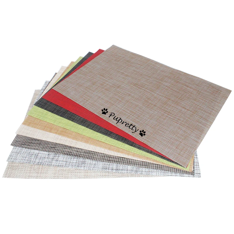 Estera personalizada para mascotas, alimentador para perros, cuenco para perros, estera de Color sólido, estampado de nombre personalizado, esteras para comida y agua para gatos, mantel individual de alimentación para beber - imagen 4