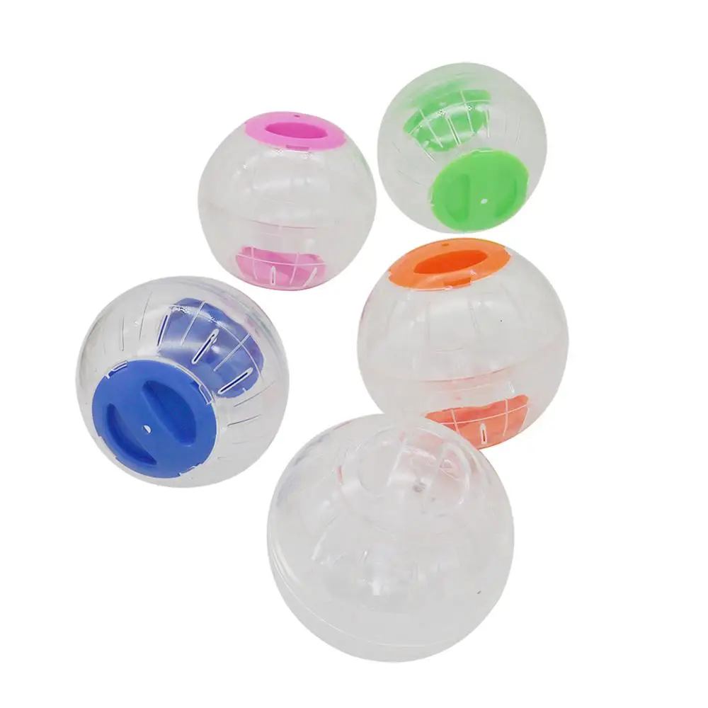 Pelota de plástico transparente para correr para hámster, juguete de ejercicio para entrenamiento de ratas gerbiles, ratones pequeños para roedores, 1 unidad - imagen 5