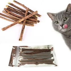 Teaser-juguete de aperitivos para gato, Bola de plata Natural, hierba gatera, pasta de dientes Molar, rama de Limpieza de dientes, suministros para mascotas