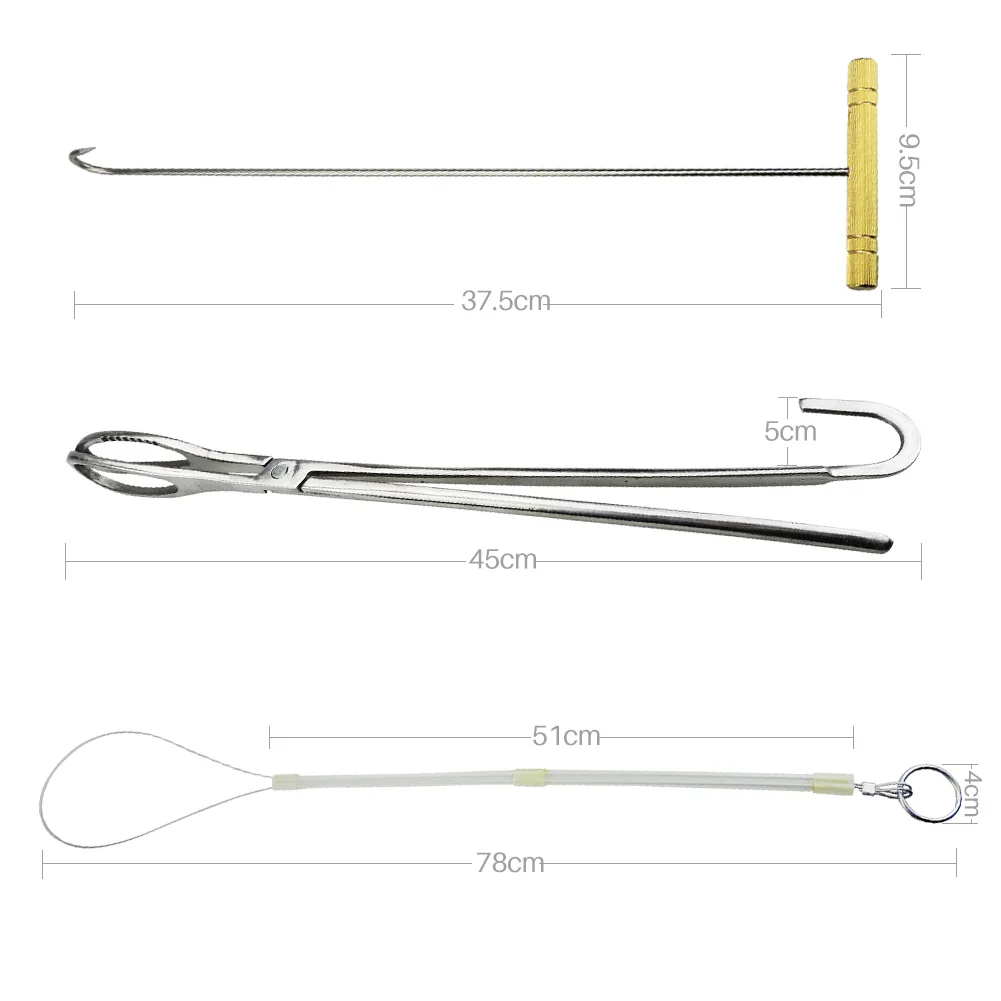 Livestock Pig Goat Cow Veterinary Midwifery Set Stainless Steel Midwifery Rope Forcep Hook Sow Production Auxiliary Tools - imagen 2