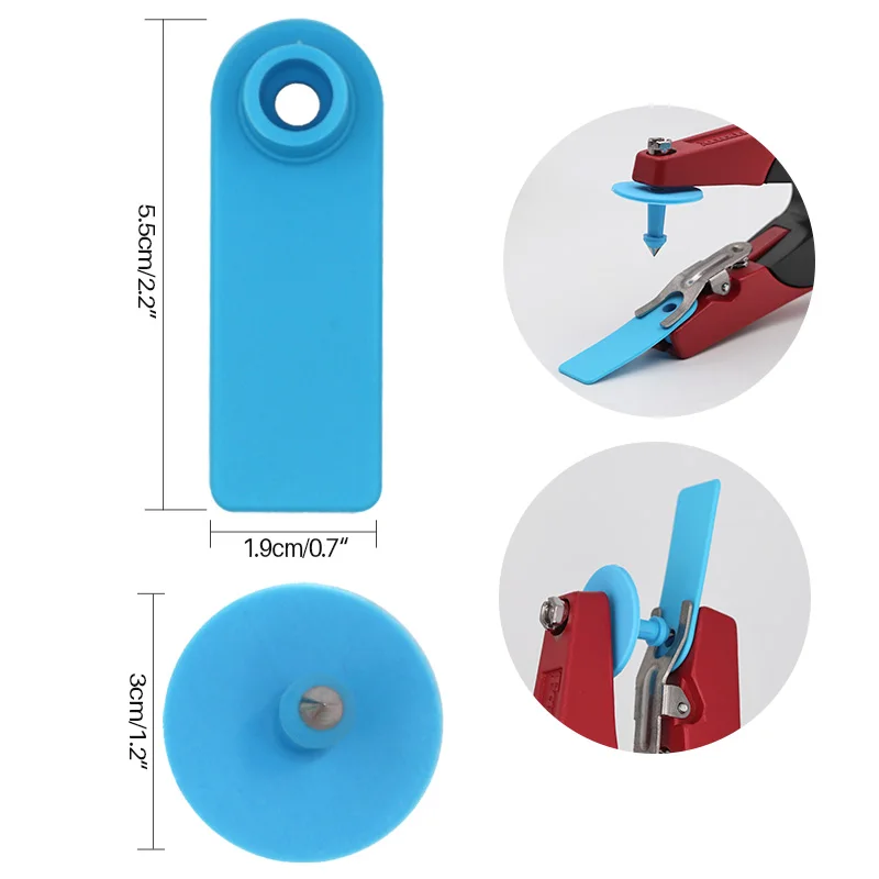 Etiquetas para las orejas en blanco, Identificación de Ganado para cabras, cerdos, Hogs, vacas, pantorrilla de TPU, paquete de precisión de 100 piezas - imagen 2