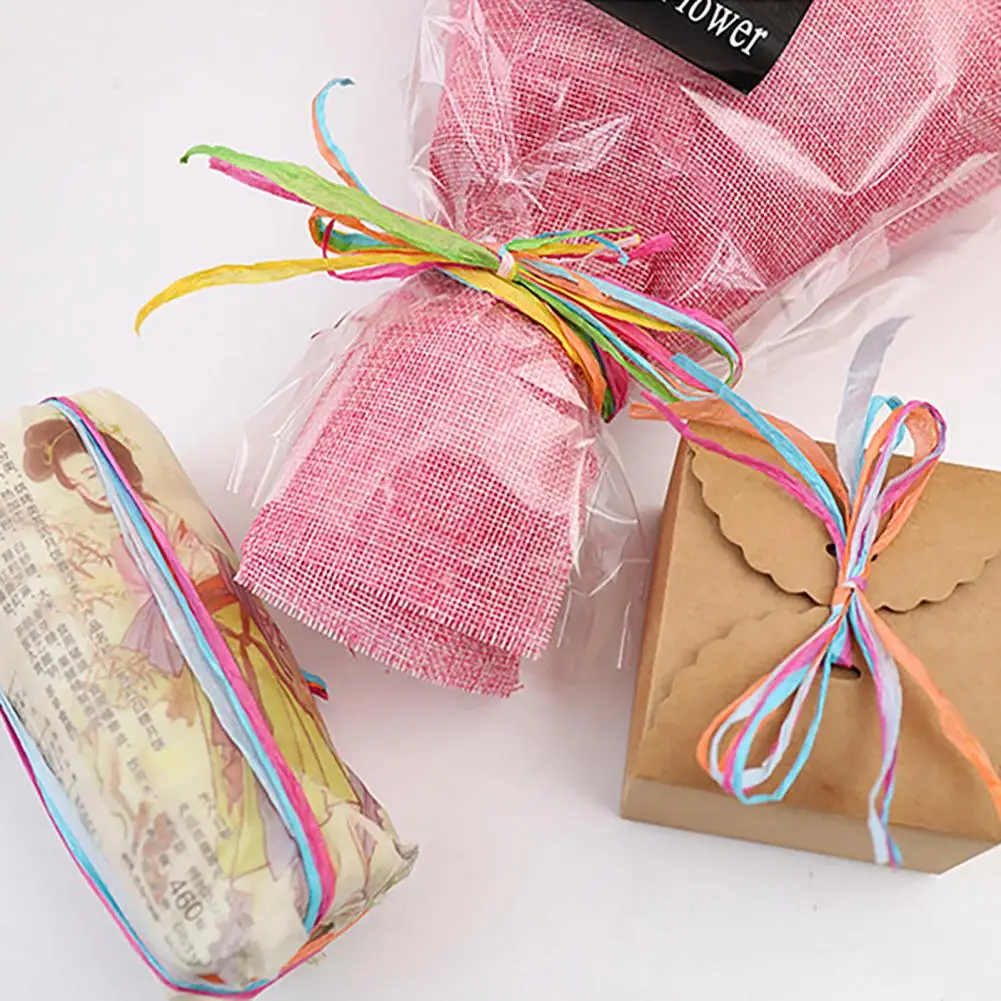 1 rollo de rafia para envolver, artículo de rafia, portátil, decorativo, fácil de usar, para el hogar - imagen 4