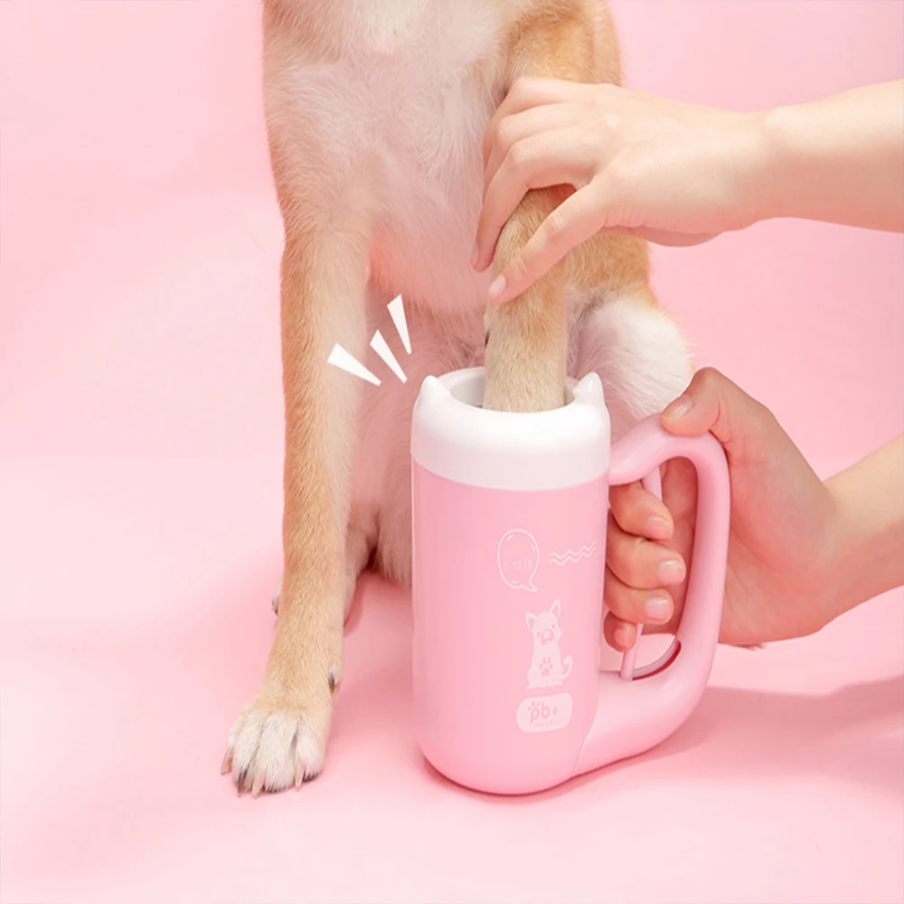 Limpiador de patas para perros, cepillo de limpieza giratorio de silicona suave, taza para lavar los pies de mascotas, herramienta de limpieza Manual portátil para después de caminar - imagen 2