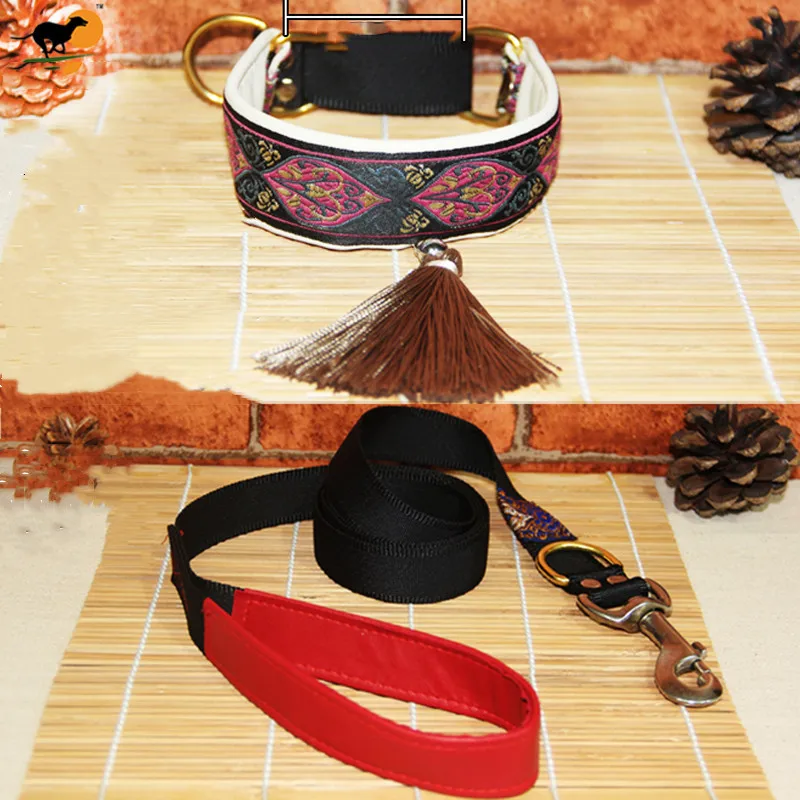 Collar étnico para perro de piel de oveja, collar con borlas suaves, adecuado para galgo italiano y Whippet - imagen 5