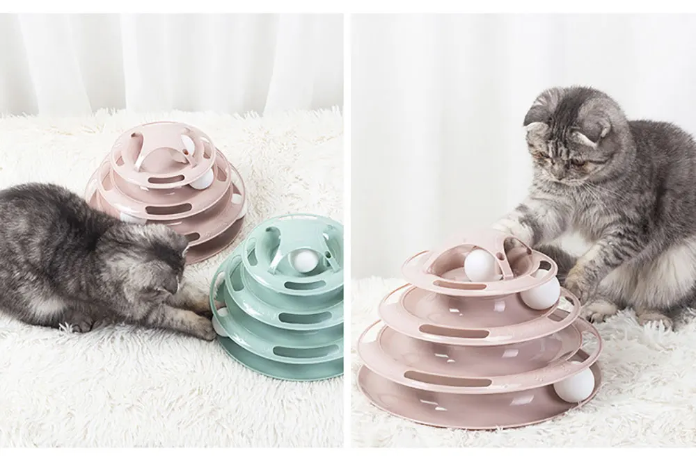 Torre de juguete para gatos empaquetada lista para regalar