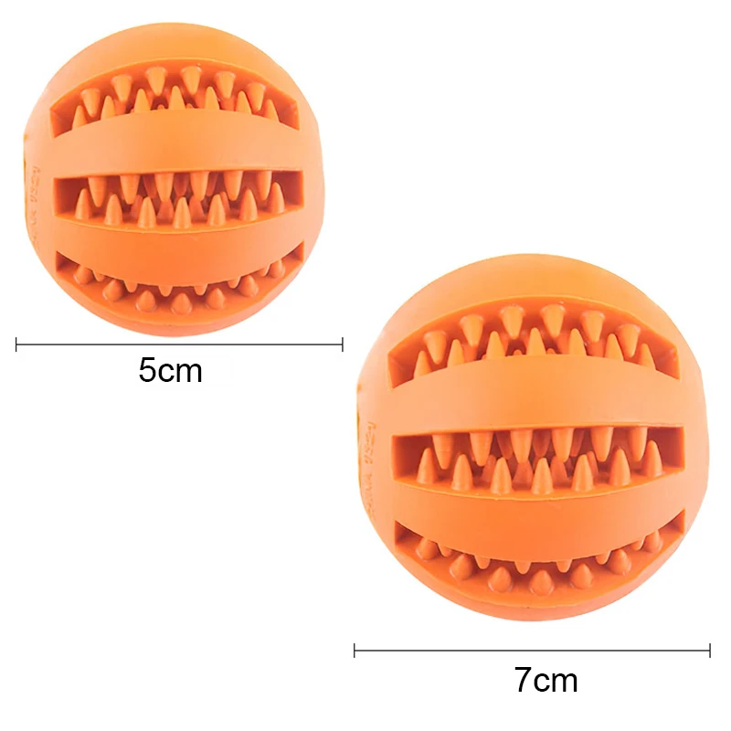Juguete interactivo para perros y mascotas, Bola de goma Natural de 7cm para perros, bolas para fugas, bolas de limpieza dental para perros y gatos, juguetes para masticar, accesorios para perros - imagen 4