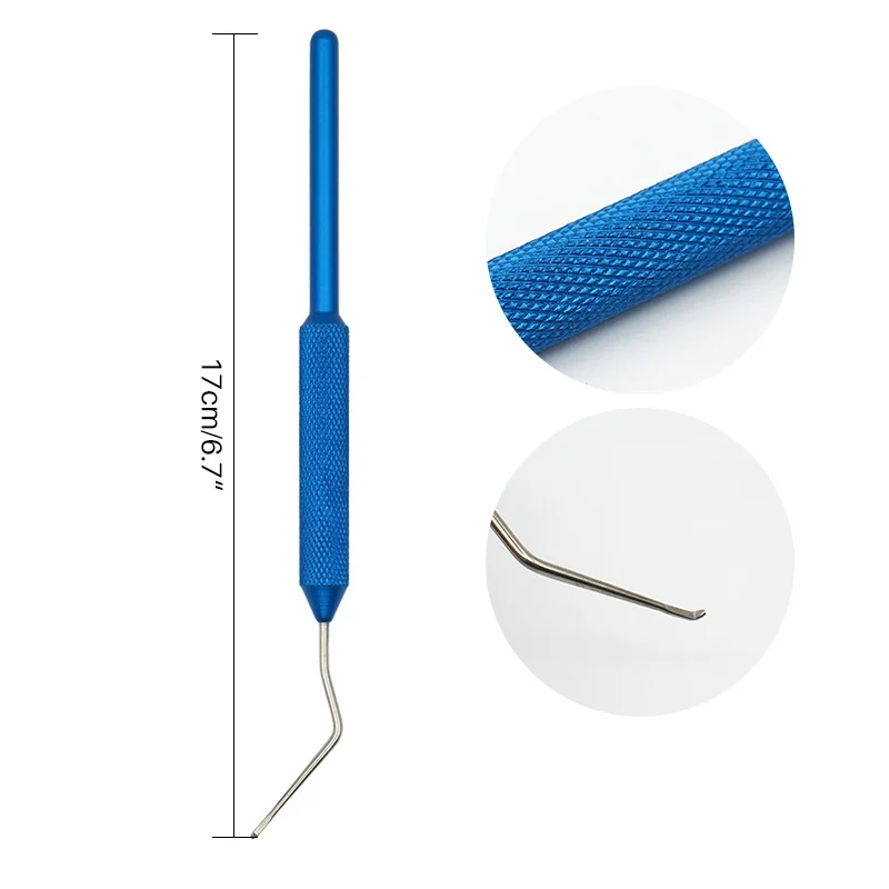 Aguja de injerto móvil de larvas de acero inoxidable, sistema de cría de abejas y reina, mueve gusanos, equipos de apicultura al aire libre, 1 ud.