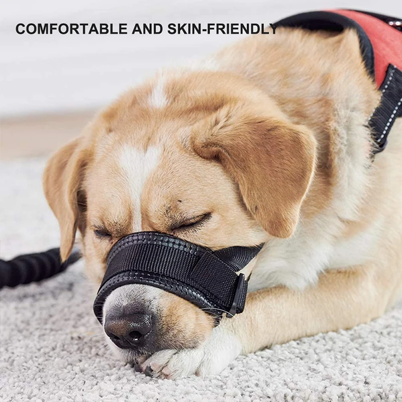 Benepaw bozal acolchado suave para perros pequeños, medianos y grandes, lazo ajustable, cubierta de boca para mascotas, evita mordeduras, ladridos, masticar - imagen 5