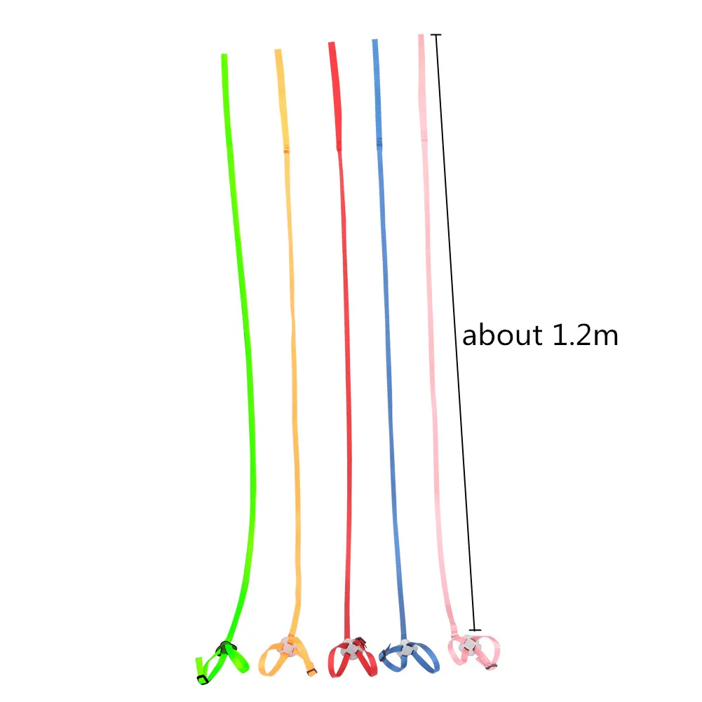 Arnés ajustable para mascotas, correa para reptiles, tortuga, gerbil, lagarto, adiestramiento al aire libre, correa suave, antimordida, cuerda de tracción ligera Multicolor - imagen 2