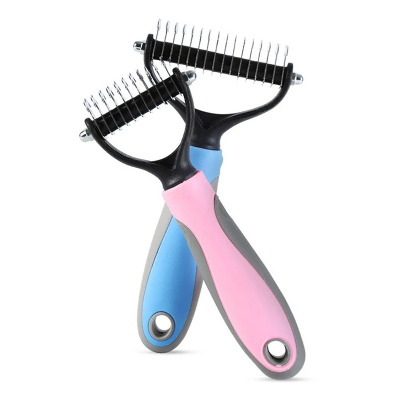 Cepillo para perros, peine de depilación de doble cara y herramienta de depilación utilizada para eliminar esteras y enredos, la mejor cepillo de aseo para mascotas - imagen 5