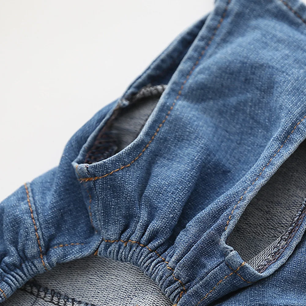 Vaqueros lavados para perro, pantalones elásticos cómodos para mascotas, mono informal, ropa para perros pequeños - imagen 4