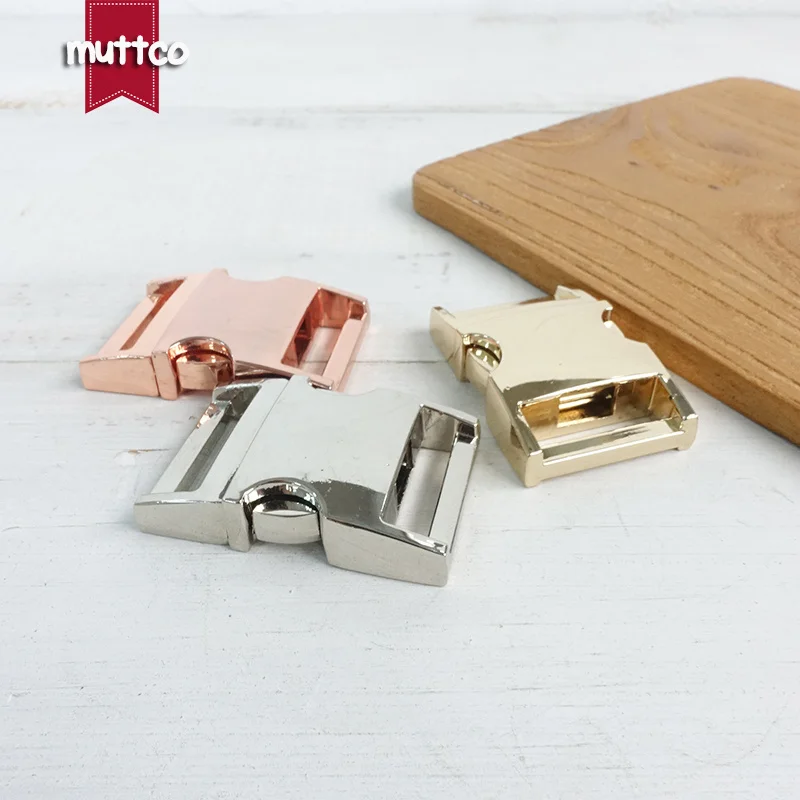 20 unids/lote hebillas de liberación rápida laterales curvadas de Metal para 20mm fabrica mochila diy accesorios para mascotas de aleación de zinc hebilla de metal - imagen 2