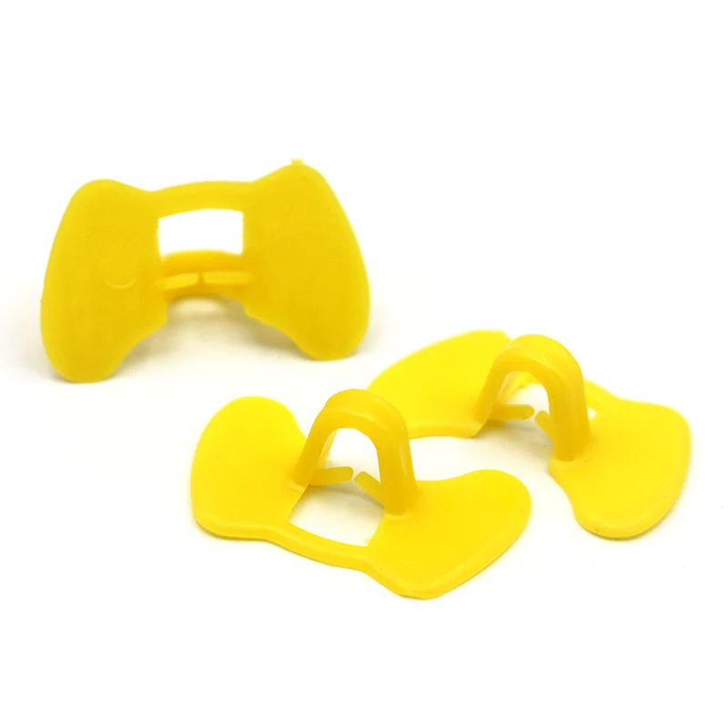 Gafas de plástico amarillo para pollo, lentes antipectorales para faisán, equipos de aves de corral, sin perno, 100 unidades - imagen 4