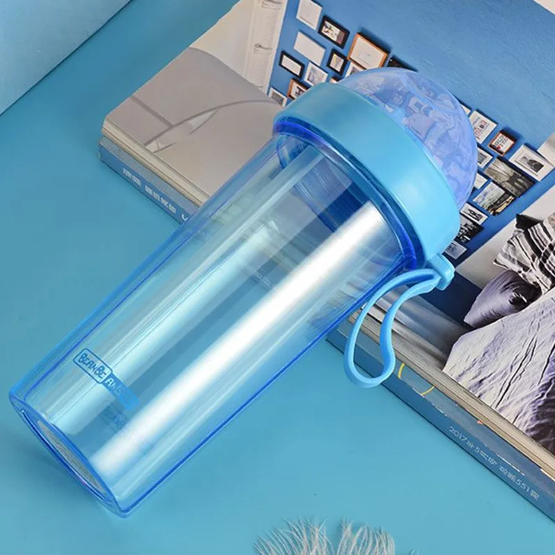 Taza de bebida portátil para amantes, botella de agua, vaso de café, deportes al aire libre, diseño de apertura de tubo doble Universal - imagen 5