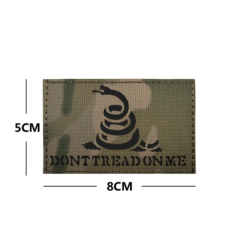 Etiqueta engomada de la insignia del brazalete militar de la DTOM-IR, aplique de calcomanía, adorno, serpiente, no me pises, parches reflectantes tácticos - imagen 5