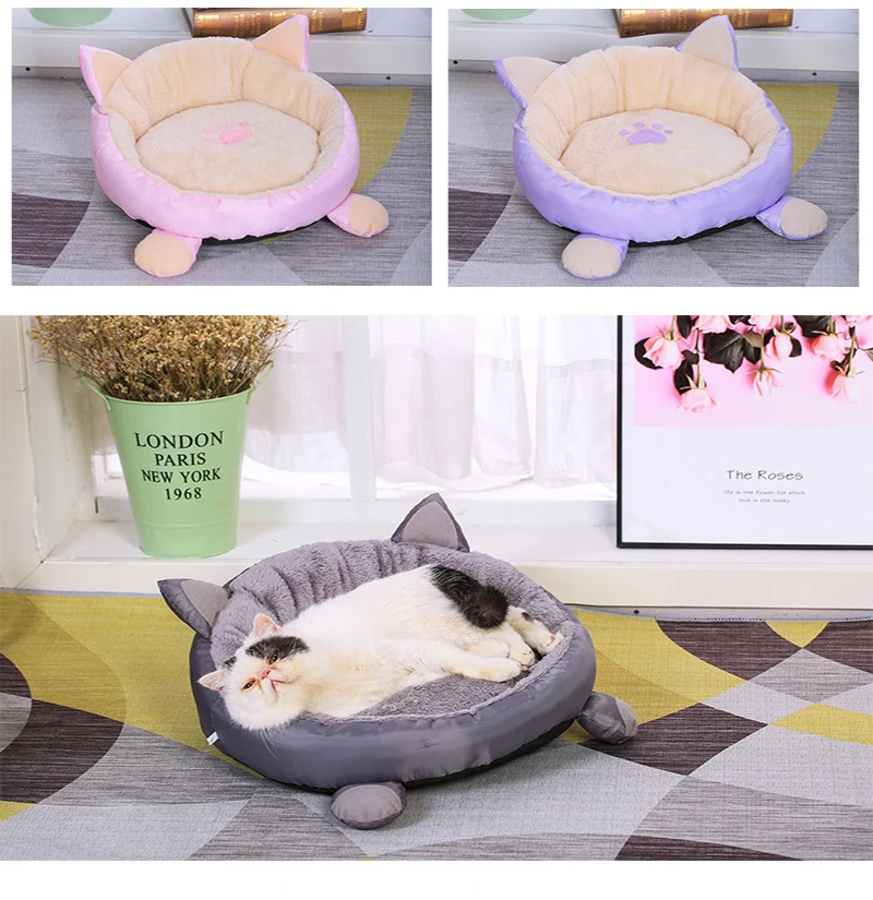 Detalle del borde de la cama para mascotas