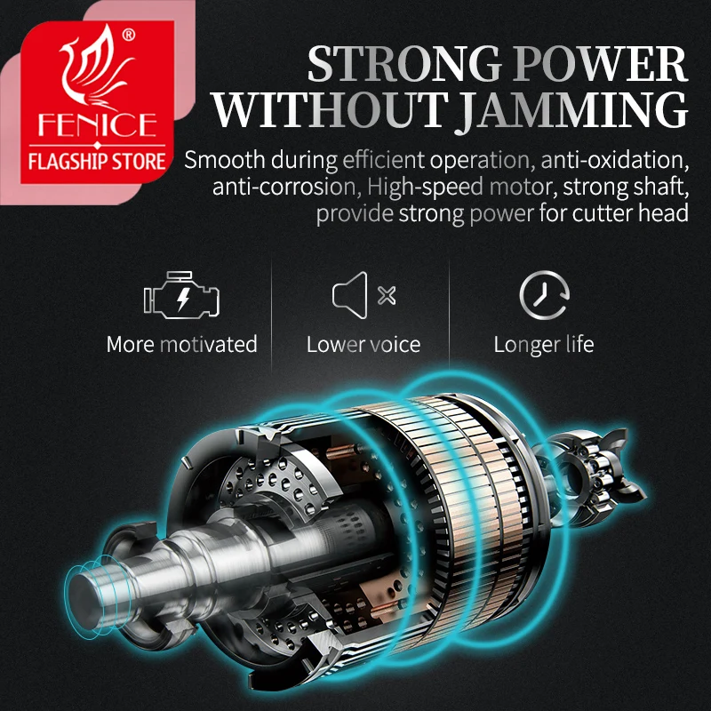 Fenice-cortadora eléctrica para mascotas, Kit de aseo, cortadora de pelo recargable para perros y gatos, juego de afeitadora, corte de pelo de animales - imagen 3